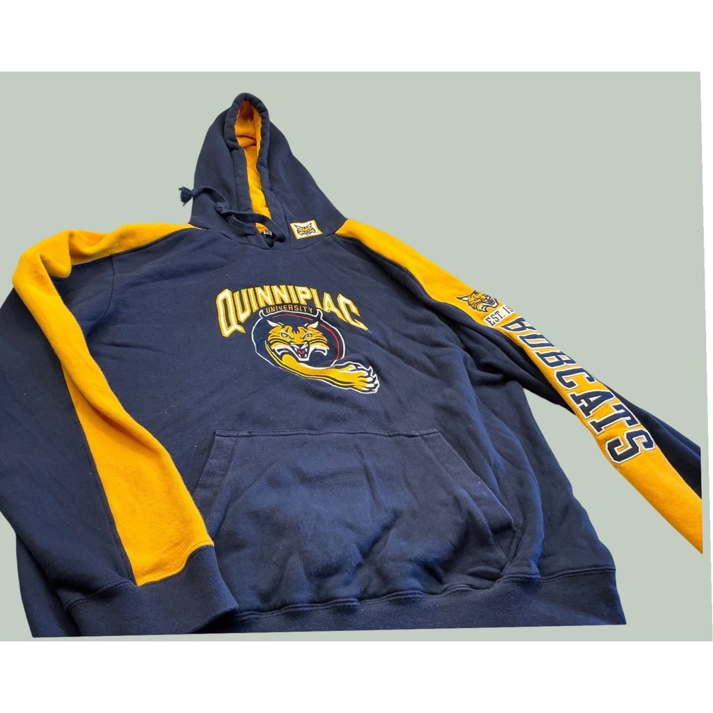 Gear For Sports Quinnipiac University Bobcats Hoodie Navy Yellow Large NCAA